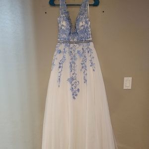 Blue and White Wedding/Prom dress